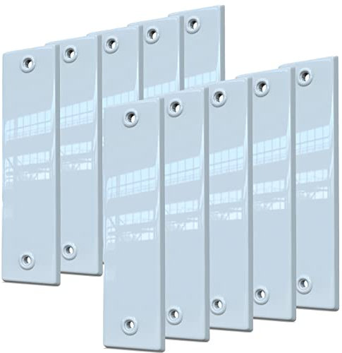 markiso® Rolladengurt Abdeckung geschlossen [Aluminium], Gurtwicklerblende – Gurtwickler Abdeckung, pulverbeschichtet Weiß, Lochabstände 135 mm, 160 mm, 185 mm, einfache Montage ohne Bohren