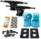 Yocellow Longboard Skateboard-Achsen Combo Set mit 71 mm Rollen + 24,6 cm Poliert/Schwarz Achsen Paket, Babyblau, Black Trucks