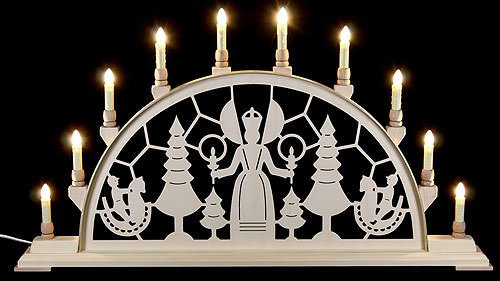 Manufaktur Seidel Schwibbogen - Weihnachtsengel - 78cm x 42cm - Original Erzgebirge Schwibbögen