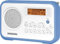 Sangean PR-D18BU Am/FM Portable Digital Radio with Protective Bumper, White/Blue