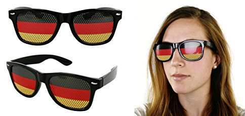 NEU Partybrille Deutschland mit Lochmuster