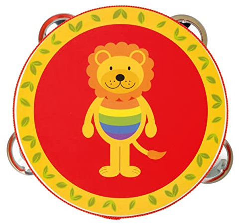 Orange Tree Toys Lion Tambourine Löwen-Tamburin, Mehrfarbig