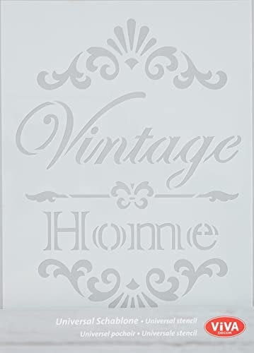 Viva Decor A4 Vintage Home Schablone, weiß