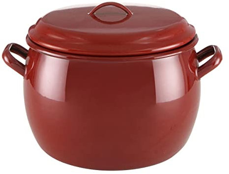 Quid Clasico Esmalte Olla Abombada Esmaltada 24cm - 9l Acero Carbonatado Apto Vitrocerámica Apto Inducción Antiadherente