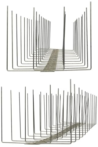 10 Meter (20 x 0,5m) Taubenspikes 4-reihig auf V2A-Titan - hochwertige Lösung für Vogelabwehr Taubenabwehr Edelstahl Spikes