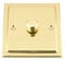A5 10 Amp Light Dimmer Switch 1 Gang 2 Way 1000W - Polished Brass Victorian