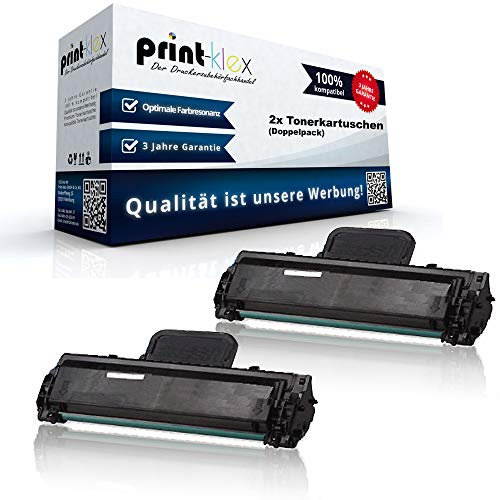 2X Print-Klex Tonerkartuschen kompatibel für Samsung SCX 3000 SCX 3200 SCX 3200 Series SCX 3200 W SCX 3205 SCX 3205 W Doppelpack MLT-D104S MLT-D104X MLTD104S MLTD104X Black Schwarz - Print Line Serie