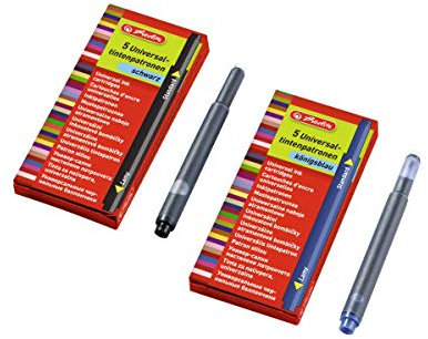 Herlitz Universal-Tintenpatronen, 10 Stück, schwarz