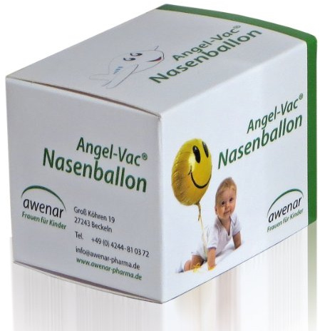 Angel-Vac® Nasenballon Kinder [ab 3 Jahren] - Nasenluftballon für Druckausgleich im Mittelohr - ideal für Fliegen, Tauchen oder Paukenerguss [wiederverwendbar, inkl. 5 Ersatzballons]