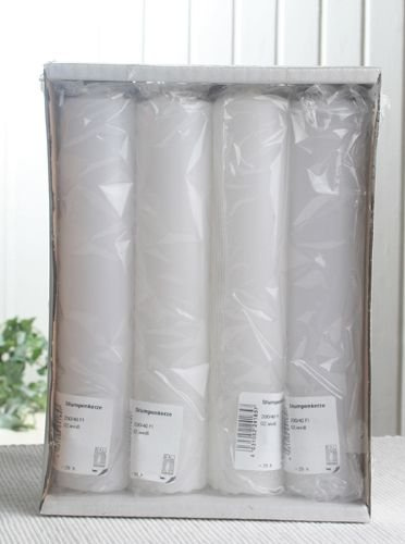 CandleCorner Stumpenkerze, ca. 20 x 4 cm Ø, 4er-Pack, weiß