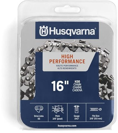 Husqvarna 531308147 16 0.043 Gauge 3/8 Pitch Low Kickback Low Vibration Chainsaw Chain - Orange/Grey