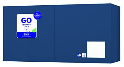 Duni 250 Zelltuch Servietten Dunkel-Blau 33cm x 33cm