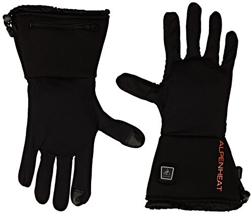 Alpenheat Beheizter Unterziehhandschuh, schwarz, L