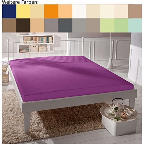 Estella Spannbettlaken 200 x 200 cm fuchsia