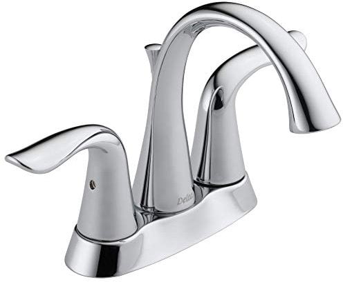 Delta Faucet Lahara Centerset Badezimmer Wasserhahn Chrom, Badezimmer Waschbecken Wasserhahn, Diamond Seal Technology, Metall Ablaufmontage, Chrom 2538-MPU-DST