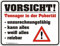 RAHMENLOS Original Blechschild für genervte Eltern: Vorsicht Teenager in der Pubertät! Unzurechnungsfähig, kann Alles, weiß Alles, reizbar Nr.3241