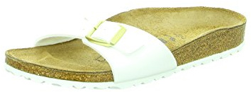 Birkenstock Madrid Birko-Flor, Women’s Mules, Weiß (Weiss Lack), 4.5 UK (37 EU)