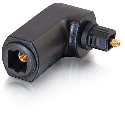 C2G Velocity 90 degree Angle TOSLINK Port Saver Adapter, Black