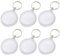 GOGO Lot de 25 Porte-clés photo en acrylique de 4,4 cm, Porte clé transparent Rond parfait pour les étiquettes numérotées