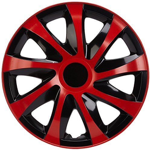 NRM KO240 Radzierblende Draco CS, Schwarz/Rot, 16 Zoll, 4er Set