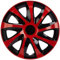 NRM KO240 Radzierblende Draco CS, Schwarz/Rot, 16 Zoll, 4er Set