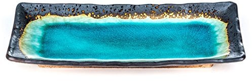 The Japanese Shop Turquoise Crackleglaze Oblong Plate