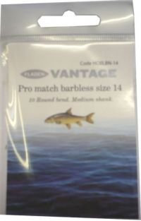 FLADEN Fishing - 20pk Vantage Match/Coarse Hooks Size 20 - BARBED - Medium Shank Round Bend [14-HOWBBN20]