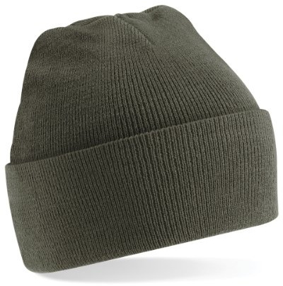 Beechfield Unisex Turn-up Beanie, Olive Baseball Cap, Green (Olive), One Size