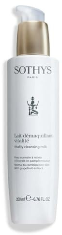 SOTHYS Vitality Cleansing Milk | Refreshing Daily Face Cleanser | Hydrating Grapefruit Extract for Normal or Combination Skin