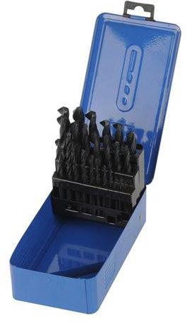 25 Piece 1mm-13mm HSS Jobber Drill Bit Set - 0.5mm Increment- Metal Plastic Wood