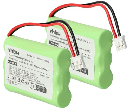 vhbw 2X Akku kompatibel mit Ericsson DECT 260, 230i, 230 schnurlos Festnetz Telefon (700 mAh, 3,6 V, NiMH)