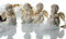 24 Stück Baby Engel Figuren mit Herz 4 cm x 5,5 cm x 4 cm Weiss Putte Hochzeit Taufe Geburt Weihnachten Angel Gebet Andenken Gastgeschenk