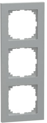 Schneider Electric Merten M-Pure Rahmen für Steckdosen und Schalter, 3-fach, IP20, aluminium, Artikelnummer MEG4030-3660