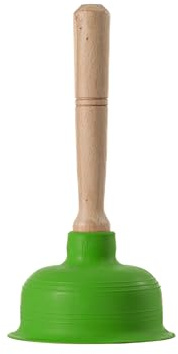 Buffalo - Premium Green Cup Drain Plunger - Heavy Duty Unblocker - for Kitchen and Bathroom - 12cm