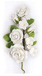 Sucre Blanc Rose Fleur anniversaire gâteau de mariage Spray Pâte à