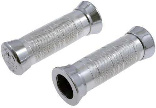 Lenkergriffe Alu silber für 1 Zoll Lenker, Alu/silber, Motorrad, Chopper