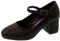 Lora Dora Girls Faux Leather Party Shoes Black Glitter UK 10