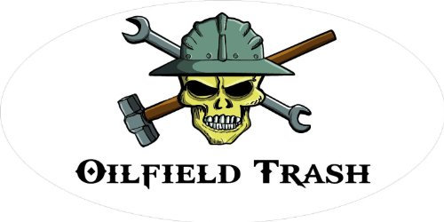 Ritrama Indigos UG Auto Aufkleber 3 - Oilfield Trash Skull Hard Hat Helmet Stickers 1 1 38mmx76mm