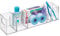 iDesign,39680,Badezimmer AA8Organizer, Aufbewahrungsboxaus Kunststoff mit8 Fächern und Griffen, KosmetikOrganizer für Make-up, Medikamente und Cremes, transparent