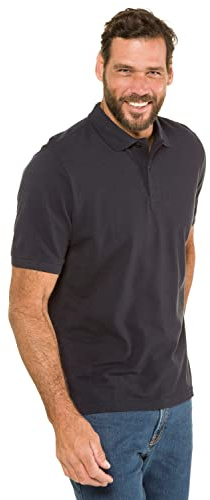 JP 1880 Herren Piquee Poloshirt, Dunkel Marine, 6XL EU