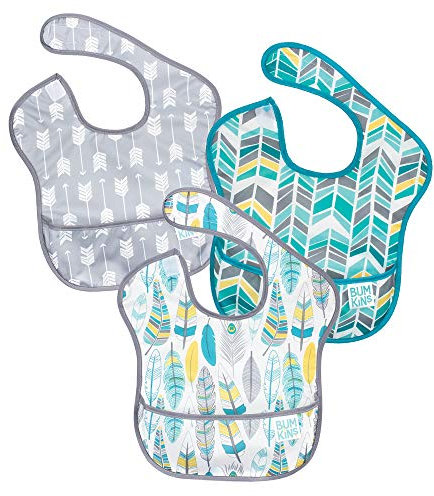 Bumkins - SuperBib® Lätzchen (3er-Pack), 6-24 Monate, Feathers, Arrow, Quill