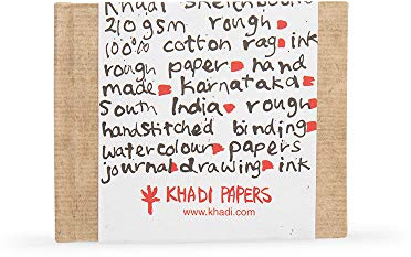 Khadi Handmade Hardback Book 13 x 16 cm White Rough