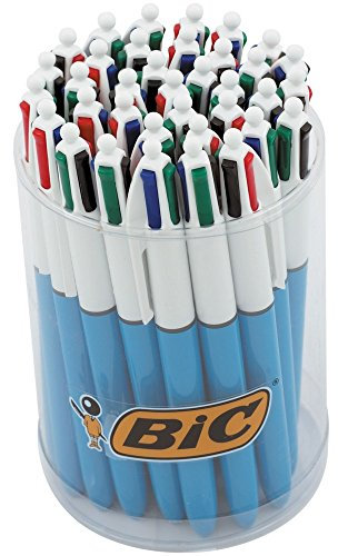 BIC 4 Farben Kugelschreiber Set 4 Colours Original, 36er Pack, Ideal für das Büro, das Home Office oder die Schule