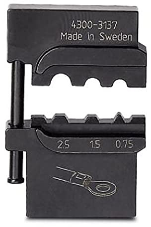 PHOENIX CONTACT CRIMPFOX-M RC 2.5/DIE Ersatzgesenk für Crimpfox-M Presszange, für 0.75mm²-2.5mm² Nicht Isolierte Kabelschuhe, Schwarz