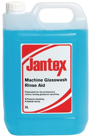 Jantex Machine Glass Wash Rinse Aid - Capacity: 5L.