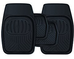 Street Rhino SWCM26 Rubber Heavy Duty Deep Tray Floor Mud Mats, Black