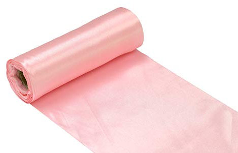 Creativery 9m Rolle Satinband 30cm (rosa 148) // Tischläufer Satin Band Stoff Gewebe Tischband Deko