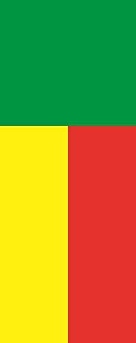 U24 Fahne Flagge Benin im Hochformat Premiumqualität 120 x 300 cm