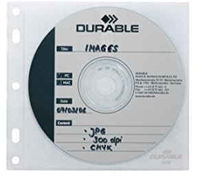Durable CD-Hülle CD/DVD COVER FILE, transparent, 10 Stück, 5239-19