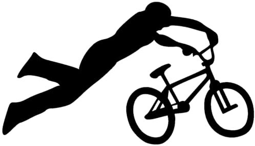 Samunshi® BMX Aufkleber Superman Sticker 5,6 x 10cm schwarz